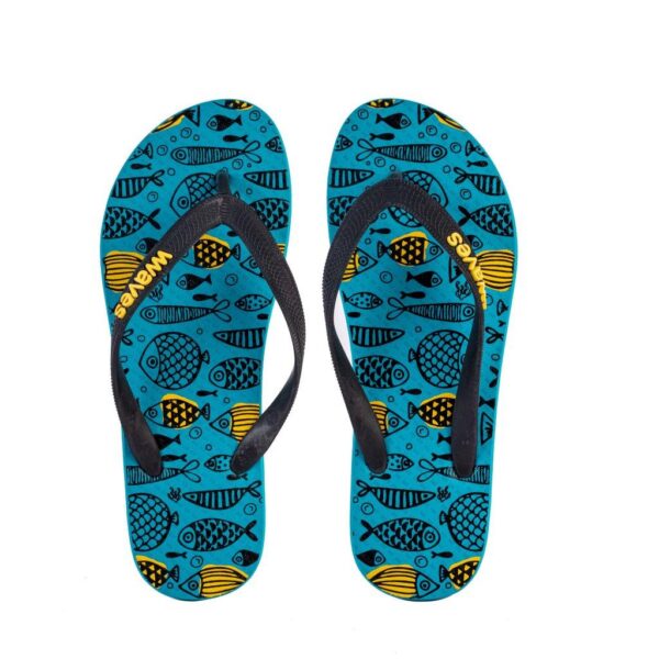 100% Natural Rubber Flip Flop – Fishy Pop – Waves Flipflops Qatar